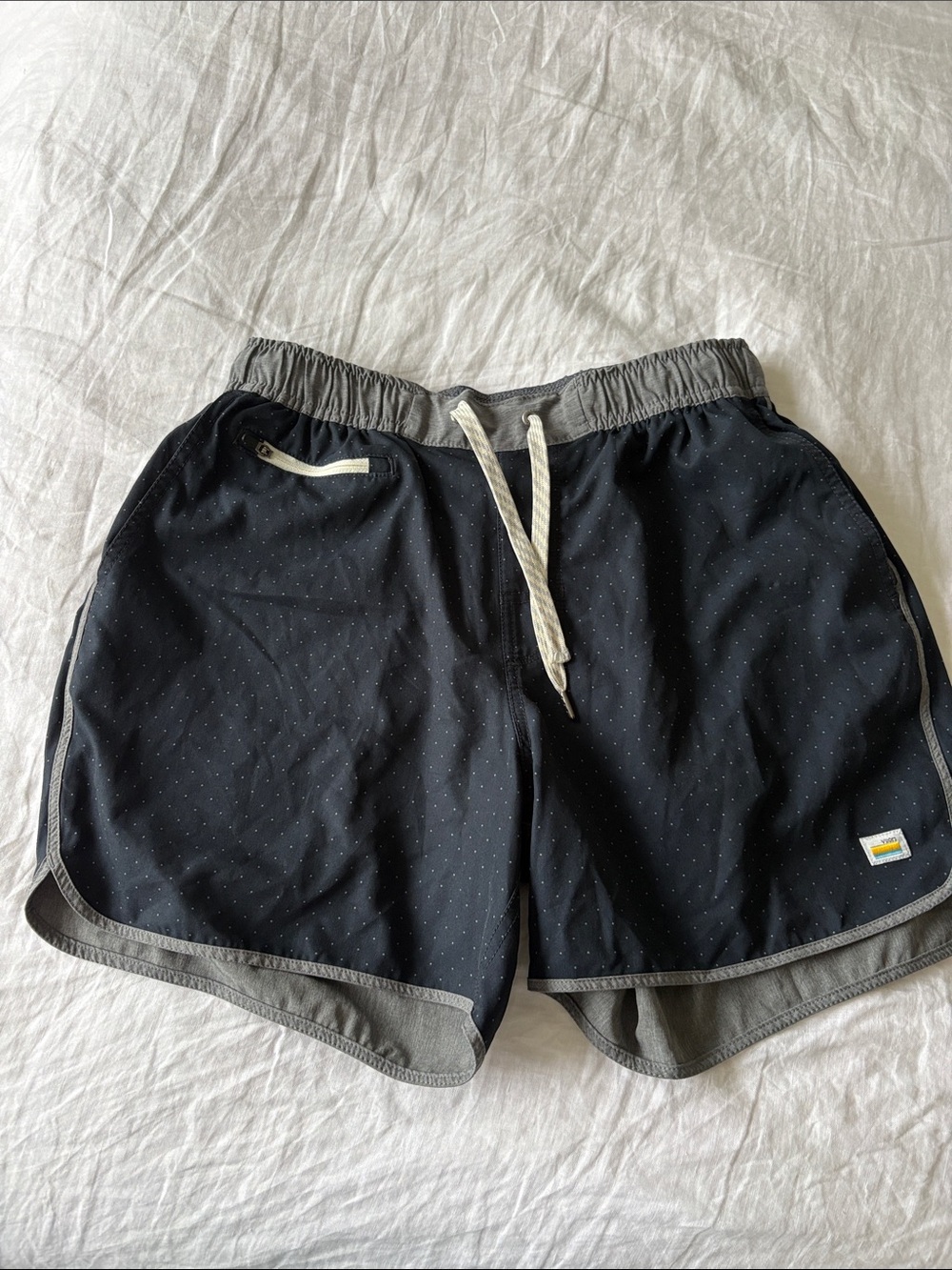 Vuori Navy Dot Athletic Shorts